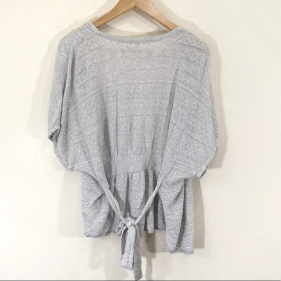 Anthropologie Pravin Tie Front Kimono Sweater Grey - Picture 4 of 10